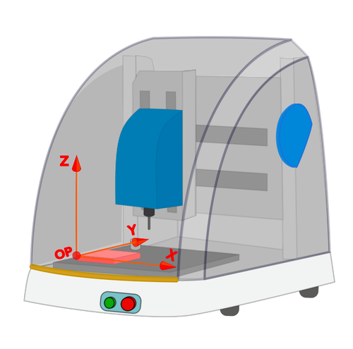 Immagine vettoriale Dharlyrobot fresatura dentale macchina