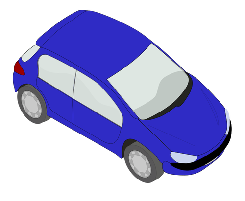 Small blue car