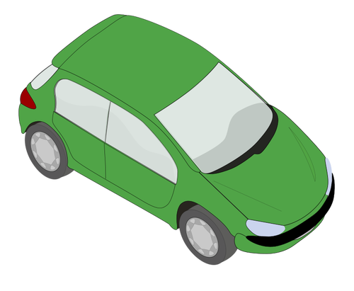 Tiny green car