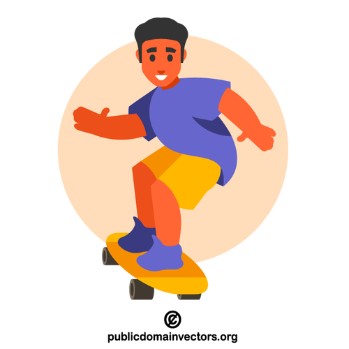 Tenåring skateboarding