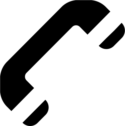 Zwart telefoonpictogram