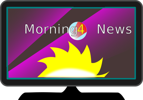 TV morning news vector image