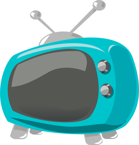 Television set vector image