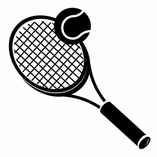كرة المضرب مضرب صورة ظلية