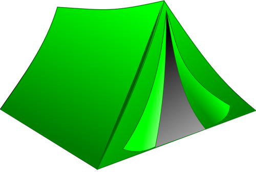 Green tent vector drawing