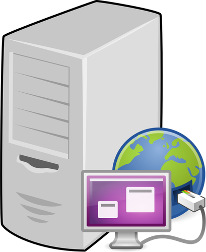 Terminal server vector clip art