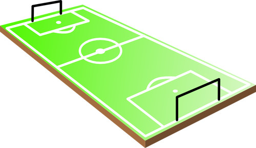 3D soccer field vector image