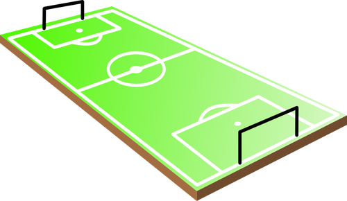 3D soccer field vector image