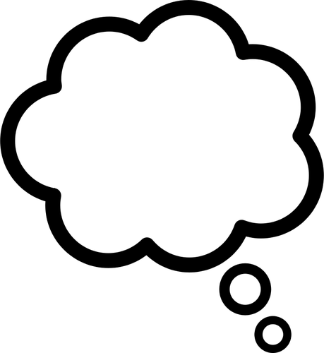 Thought cloud vector clip art