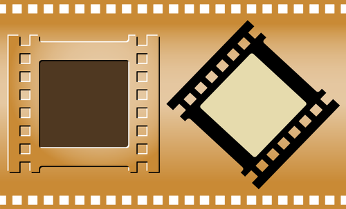 Três tiras de filme vector imagem