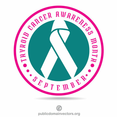 ملصق شريط سرطان الغدة الدرقية