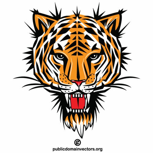 Image vectorielle de couleur de tigre