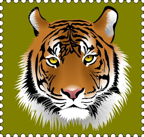 Tiger frimärke