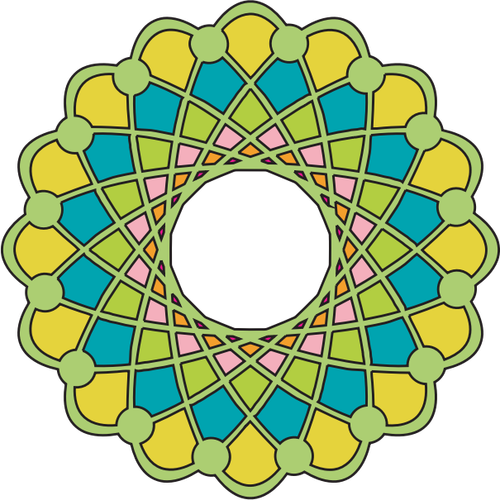 Векторный рисунок зеленый тенистый кольца