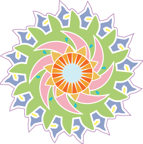 Immagine vettoriale del sole colorato astratto