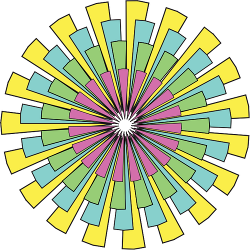וקטור אוסף של גלגל הצבעים מופשט
