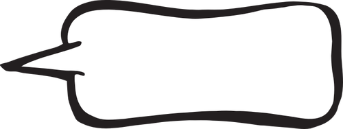 Vector graphics of thick border caption bubble for a comic