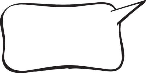 Vector image of thick border rectangular caption bubble for a comic