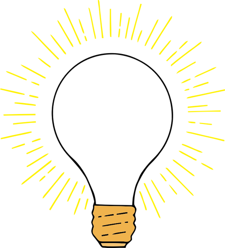 مصباح كهربائي أو رمز فكرة