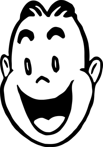 Vector graphics of amused man