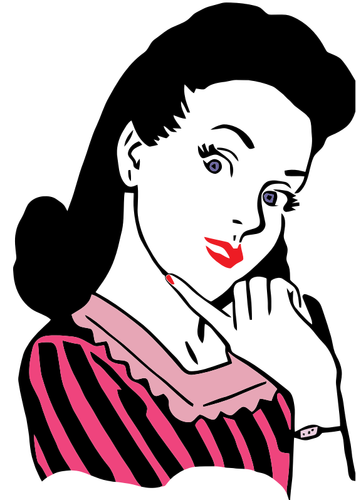 Download Retro style woman vector illustration | Public domain vectors