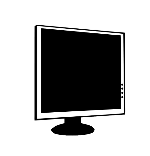 Immagine vettoriale di monitor LCD