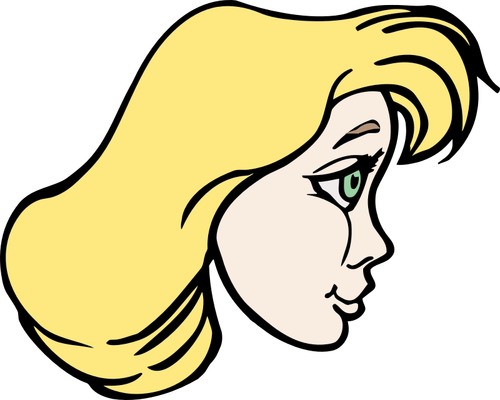 Boční profil paní avatar vektorový obrázek
