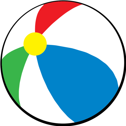 Beach ball vector drawing