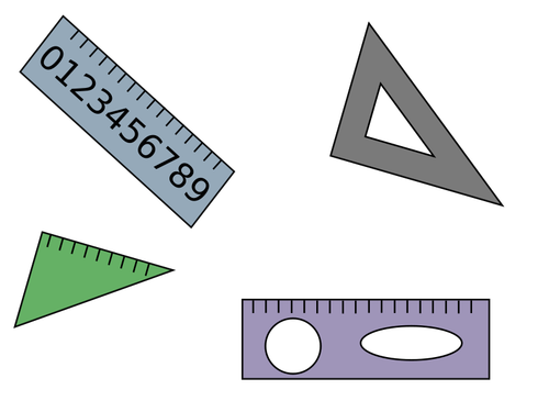 Tile with rulers