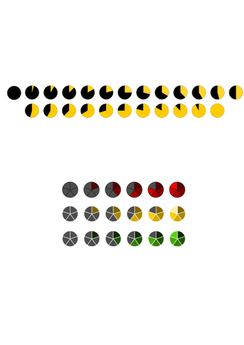 Seleção de relógios com diferentes tempos de vetor clip-art