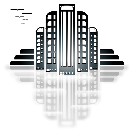 City Art Deco Vector Image