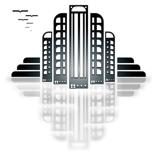 City Art Deco Vector Image