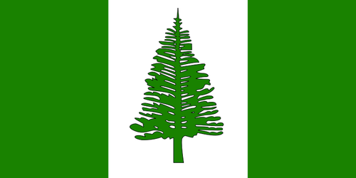 וקטור תמונה של דגל טריטוריית האי נורפוק