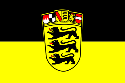 Bandiera della bandiera del Baden-Württemberg vector ClipArt