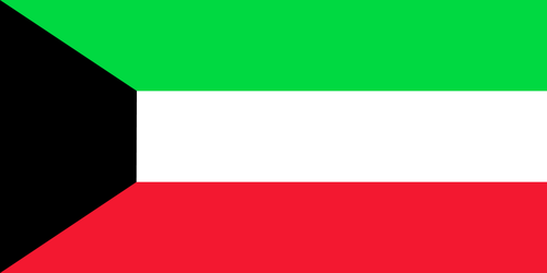 कुवैत वेक्टर क्लिप आर्ट का ध्वज