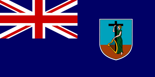 דגל מונטסראט האיור וקטורית