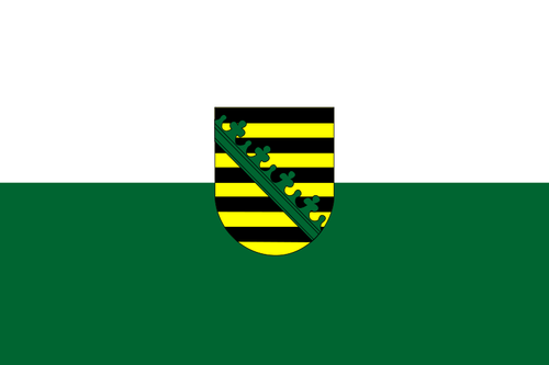 Bendera Saxony vektor gambar