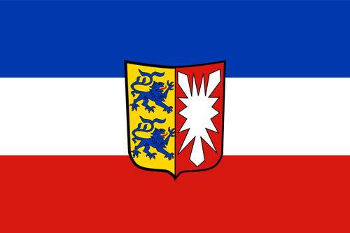 Bandera de la bandera de dibujo vectorial de Schleswig-Holstein