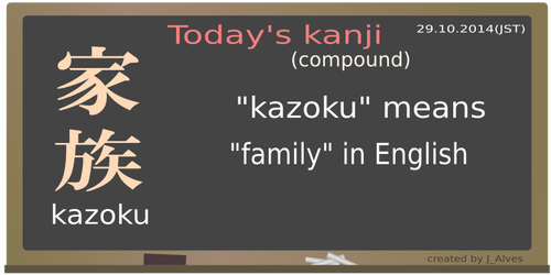 日本語画像で黒板レッスン