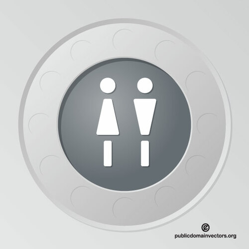 Toilette sign vector clipart