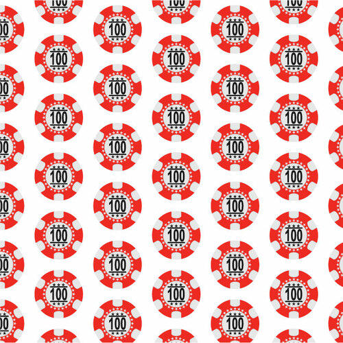 Casino tokens seamless pattern