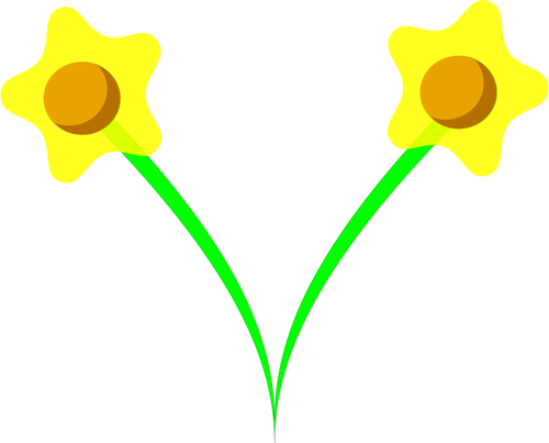 Narcisă galbenă floare vector imagine