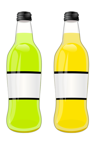 Vector image of bottles