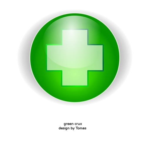 Green cross vector