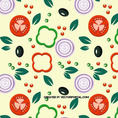 Seamless pattern with vegetables