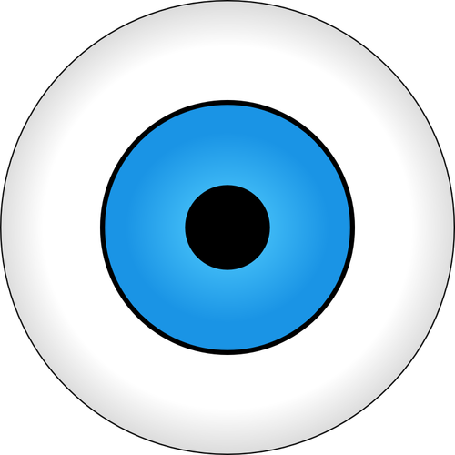 Vektortegning av blå øyne iris