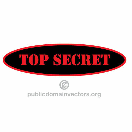 Eticheta top secret vectoriale