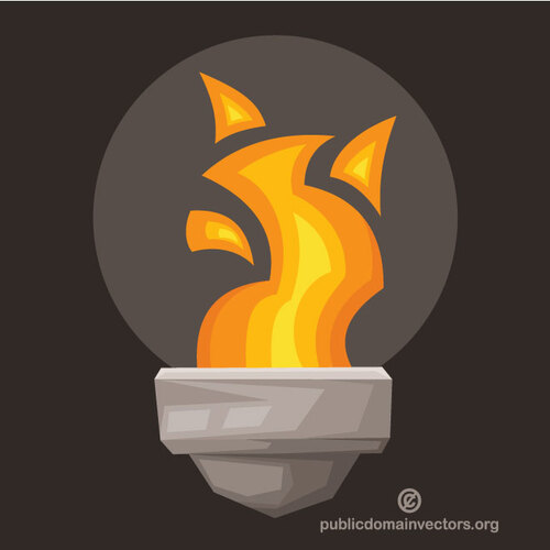 torch flames clipart image