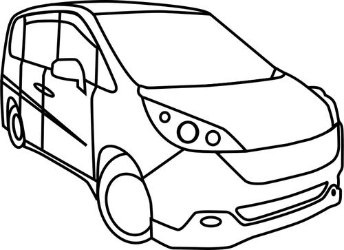 Minivan-Vektor-Bild