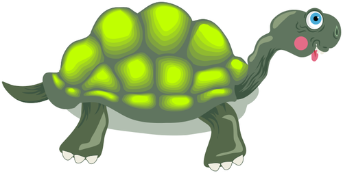 Bilden av fluorescerande grön sköldpadda